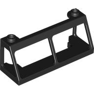 Lego Windscreen 2 x 6 x 2 Train without Glass / Black
