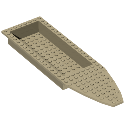 Lego Boat Deck 8 x 28 x 3 / Dark Tan