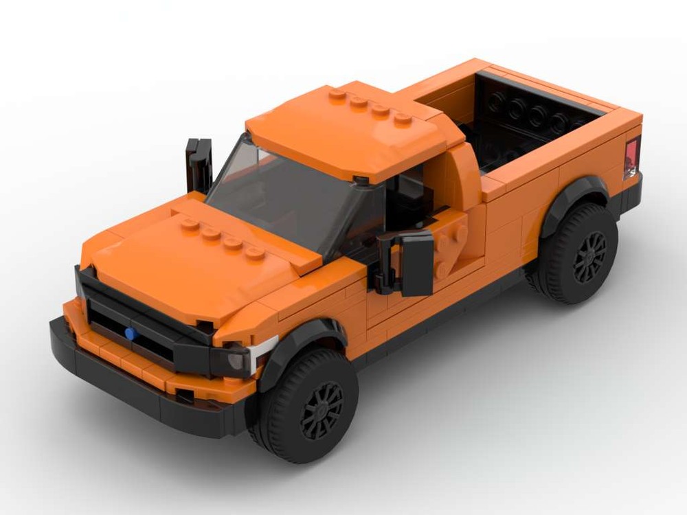 Lego Built Tough F-150 - Orange - 8 Stud Speed Champions