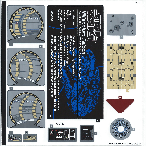 Lego Sticker Sheet for Set 75192-1 / [No Color/Any Color]