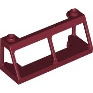 Lego Windscreen 2 x 6 x 2 Train without Glass / Dark Red
