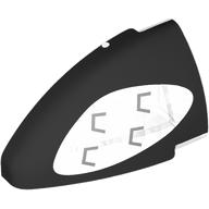 Lego Technic Panel Round Corner 5 x 3 x 2 Right with Black Headlight Print