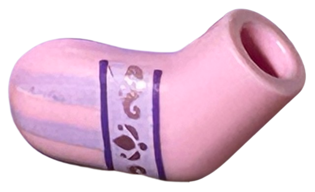 Lego Arm, Right with Lavender Strap with Metallic Pink Filigree Pattern