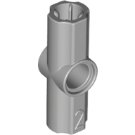 Lego Technic Axle and Pin Connector Angled #2 - 180° / Light Bluish Gray