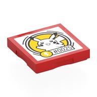 Lego Tile Special 2 x 2 with SMART Tag with '#0025' Pikachu Print