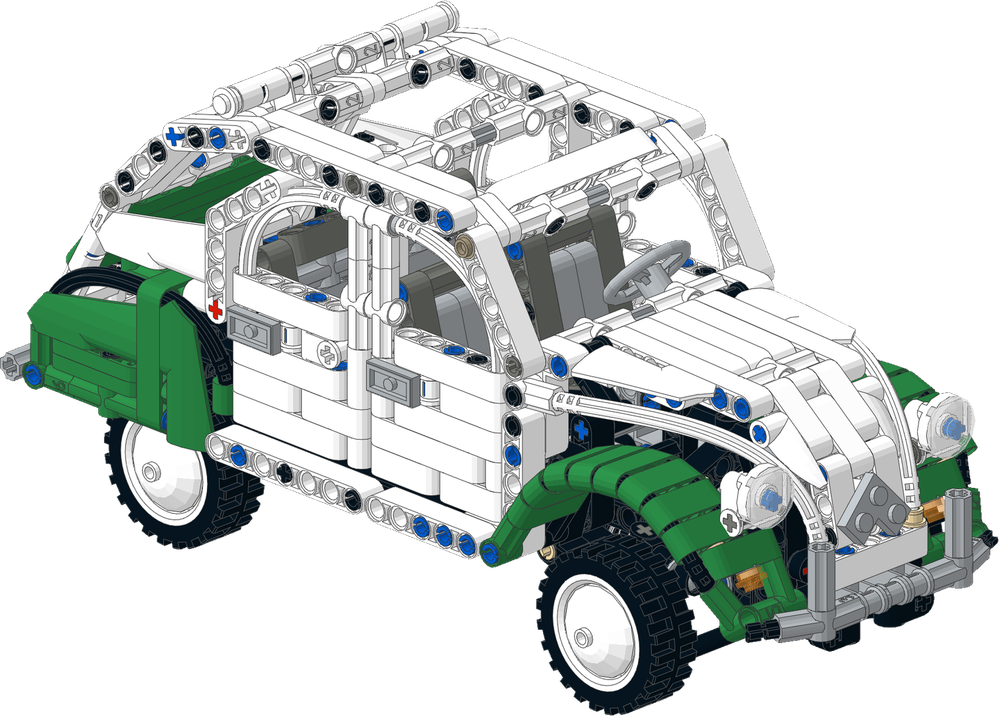 Lego Citroen 2CV Dolly White/Green