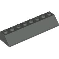 Lego Brick Sloped 45° 2 x 8 / Dark Gray