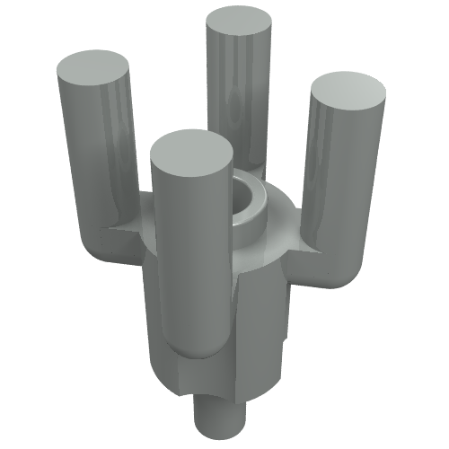 Lego Bar, 4 Top Bars, Palm Tree Top / Light Gray