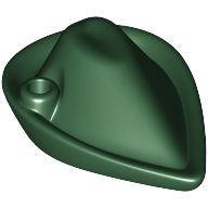 Lego Hat, Forestmen (Reissue with Blind Hole for Feather) / Dark Green