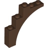 Lego Brick Arch 1 x 5 x 4 [Continuous Bow] / Brown