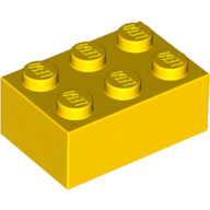 Lego Brick 2 x 3 / Yellow
