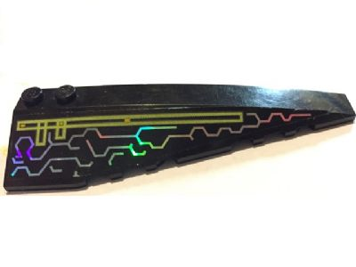 Lego Wedge 10 x 3 Right with Iridescent Mirrored Circuit Pattern (Sticker) - Set 7645
