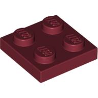 Lego Plate 2 x 2 / Dark Red