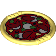 Lego Duplo Disk with Pizza Margherita Print