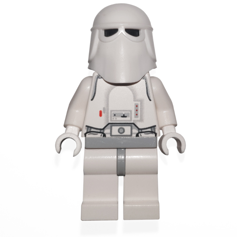 Lego Snowtrooper, Light Bluish Gray Hips, Plain Black Head, White Hands