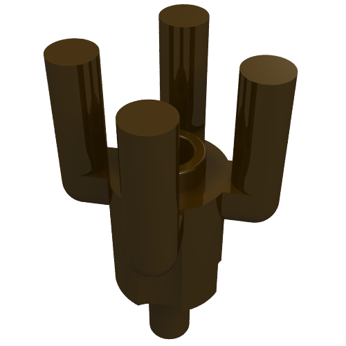 Lego Bar, 4 Top Bars, Palm Tree Top / Dark Brown
