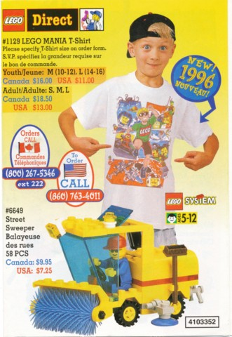 Lego 1996 Insert - Lego Direct - US/Canadian (4103352)