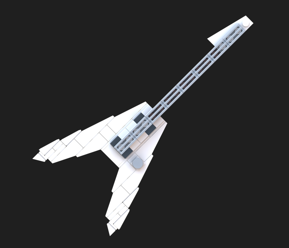 Lego V-shaped electric guitar