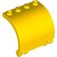 Lego Panel 3 x 4 x 3 Curved / Yellow