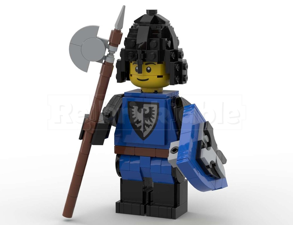 Lego Upscaled Black Falcon Knight in 3:1