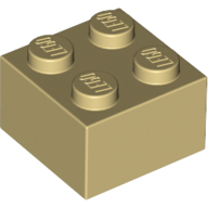 Lego Brick 2 x 2 / Tan