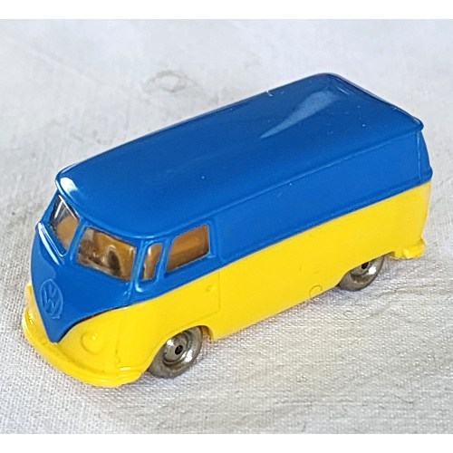 Lego HO Scale VW Van - Yellow Base / Blue