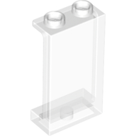Lego Panel 1 x 2 x 3 [Side Supports / Hollow Studs] / Trans-Clear