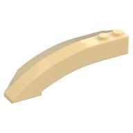 Lego Brick Wedged, Curved 8 x 3 x 2 Open Right / Tan