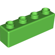 Lego Quatro Brick 1 x 4 / Bright Green