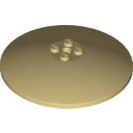 Lego Dish 8 x 8 Inverted [Radar], Solid Studs, Squared Anti-stud Underside / Tan