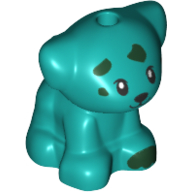 Lego Animal, Dog Pup with Dark Green Spots print