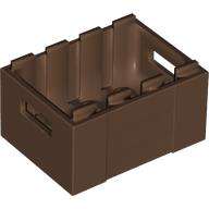 Lego Box / Crate with Handholds 3 x 4 x 1 2/3 / Brown