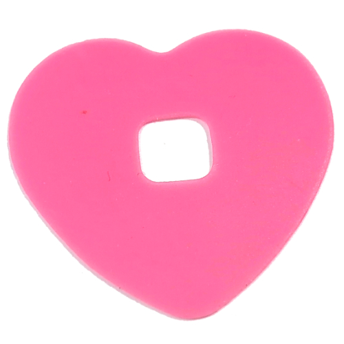 Lego Clikits Icon Accent, Heart 3 7/8 x 3 7/8 / Trans-Pink