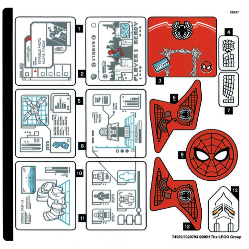 Lego Sticker Sheet for Set 76175-1