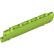 Lego Technic Panel Curved 11 x 3 with 2 Pin Holes through Panel Surface / Lime