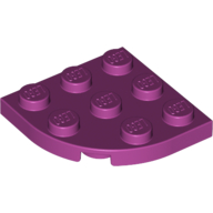 Lego Plate Round Corner 3 x 3 / Magenta