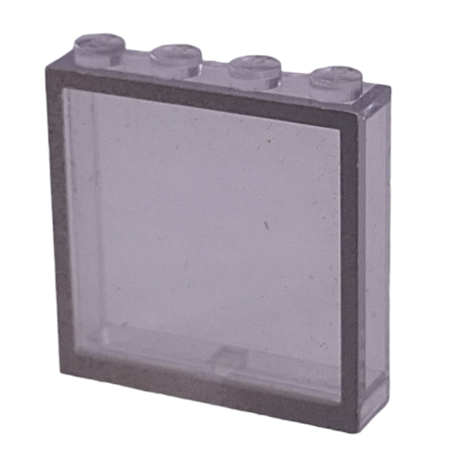 Lego Modulex Window 1 x 4 x 4 with Gray Border Print