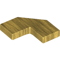 Lego Tile Special 2 x 2 Corner with Cut Corner - Facet / Pearl Gold