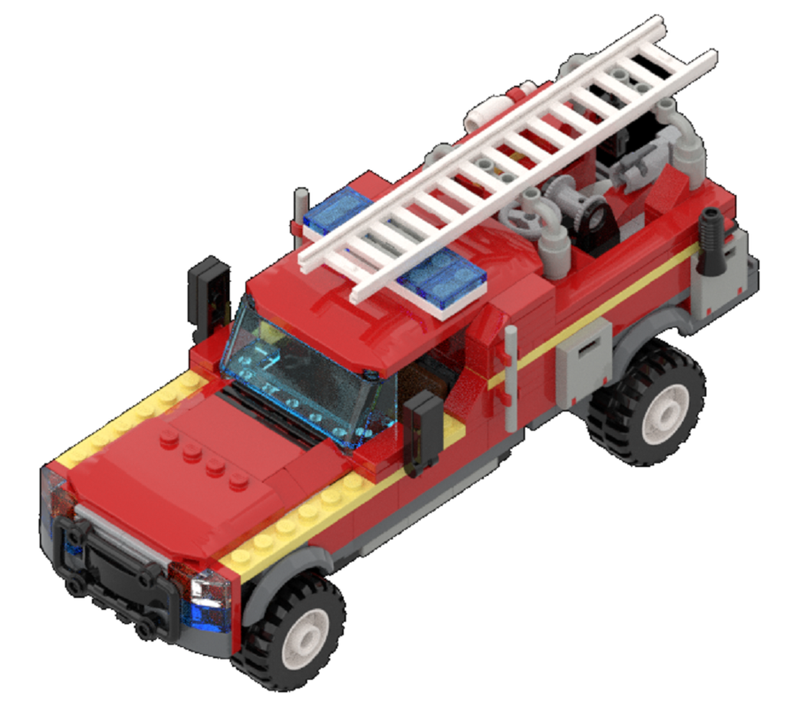 Lego (x) - MOC - Remake Fire Truck - LEGO SET 60231