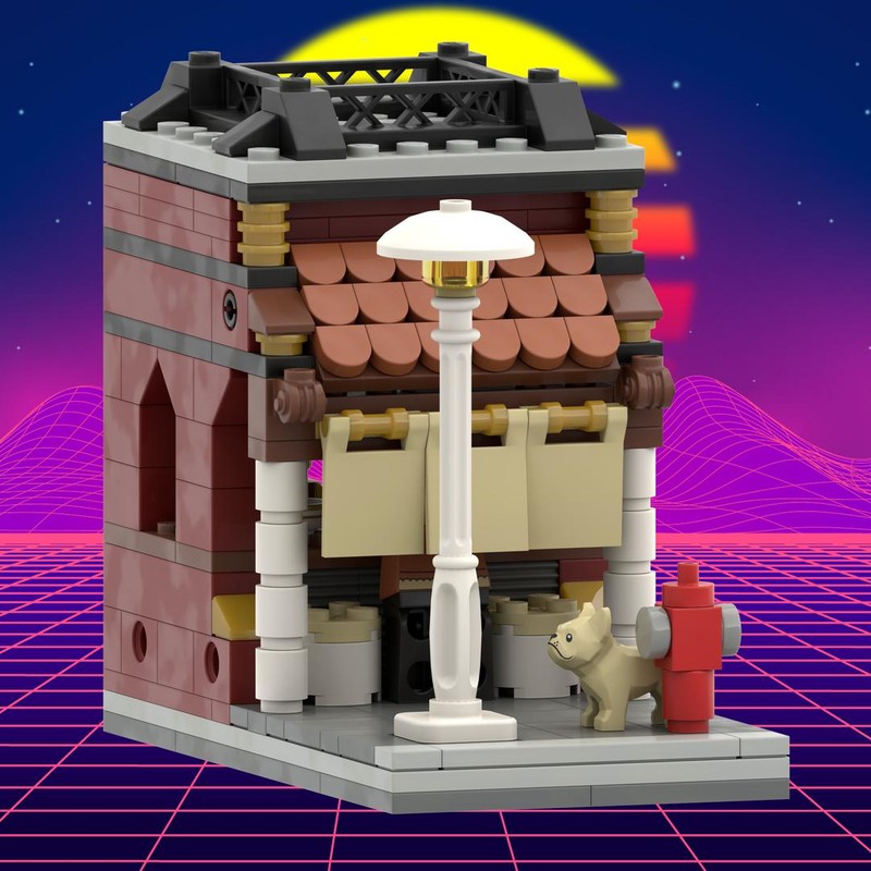 Lego Ramen Noodle Food Stand