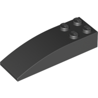 Lego Brick Curved 6 x 2 / Black