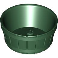 Lego Barrel Half Large with Axle Hole / Dark Green