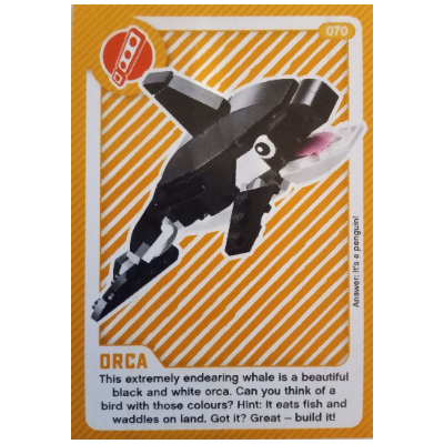 Lego Trading Card, Create the World Living Amazingly - Orca / [No Color/Any Color]