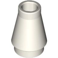 Lego Cone 1 x 1 [No Top Groove] / Glow In Dark Opaque