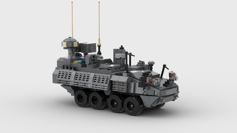 Lego M1256A1 Stryker DE M-SHORAD DVHA1 | High Energy Laser-equipped Stryker CV