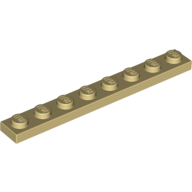 Lego Plate 1 x 8 / Tan
