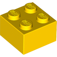 Lego Brick 2 x 2 / Yellow