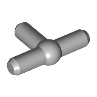 Lego Pneumatic T-Piece (T Bar) [New Style] / Light Bluish Gray