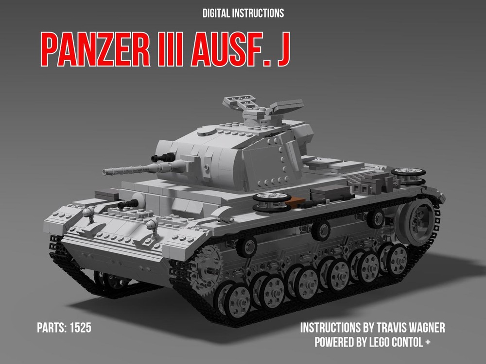 Lego 1/16 scale RC Panzer III J (control+ app)
