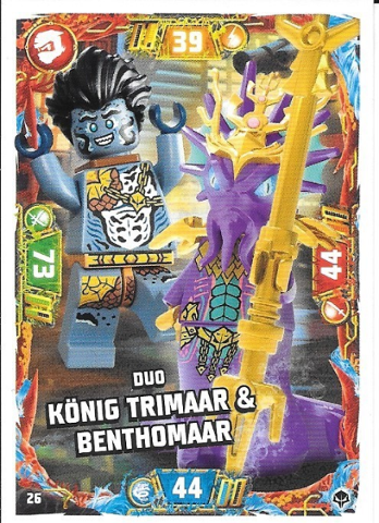 Lego NINJAGO Trading Card Game (German) Series 7 (Next Level) - # 26 Duo König Trimaar & Benthomaar